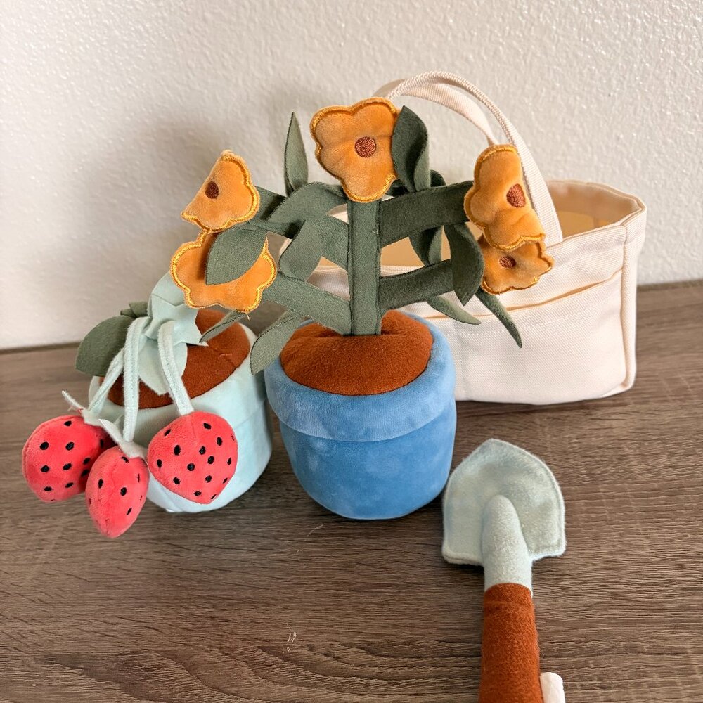 Rare Pillow Fort Plush Gardening Set Toy